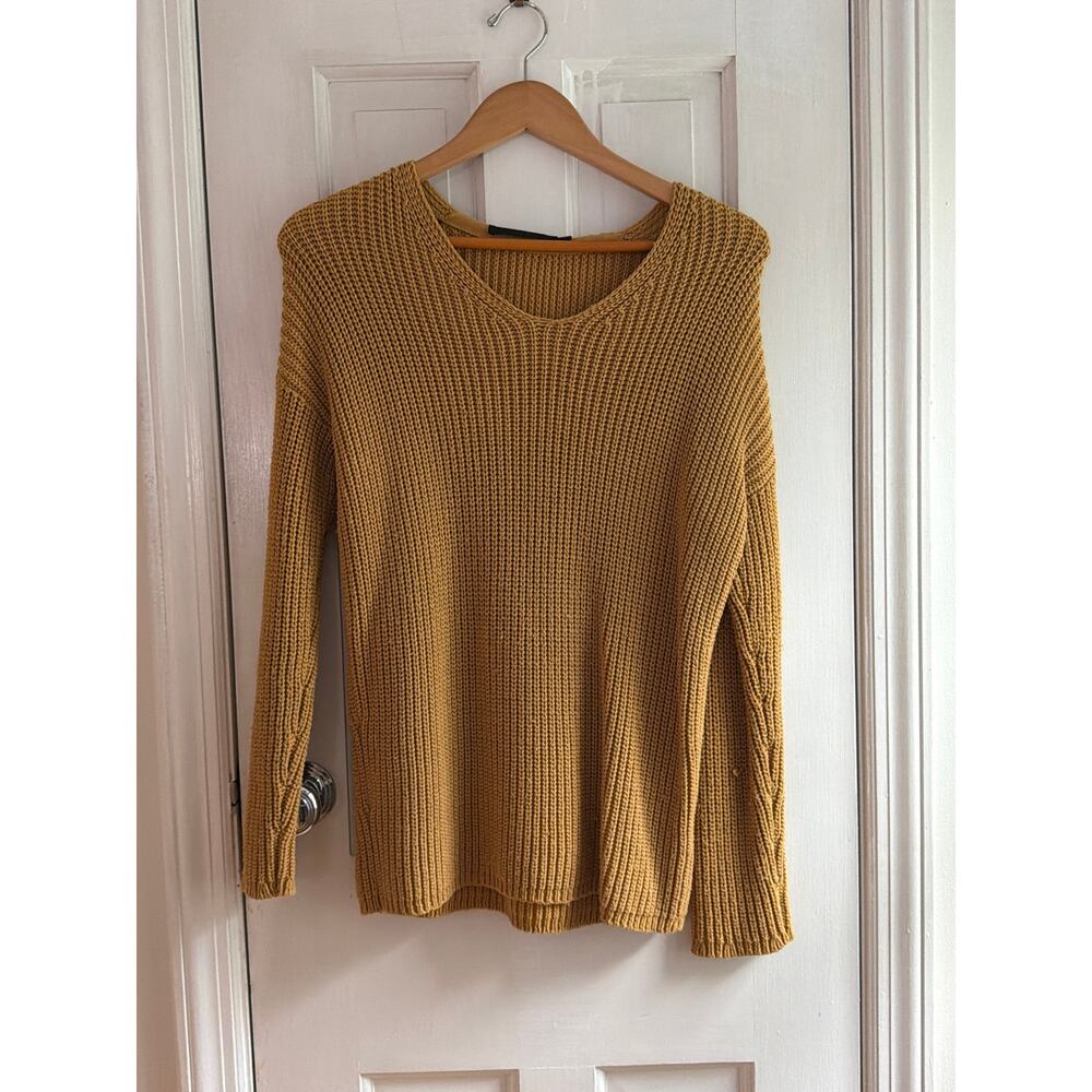 Jenni Kayne Yellow Crewneck Cabin Sweater Pullover Women XS